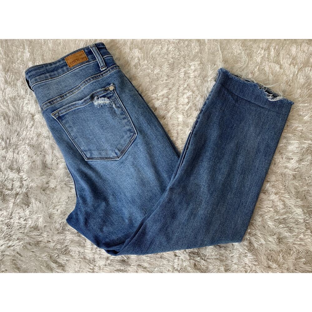 Judy Blue Boyfriend Distressed Skinny Jeans Sz 5 27 Stretch